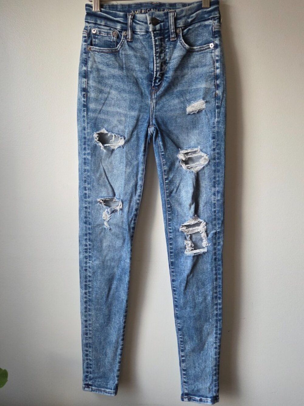 EUC AMERICAN EAGLE OUTFITTERS SUPER HI RISE JEGGING SIZE 0 REG